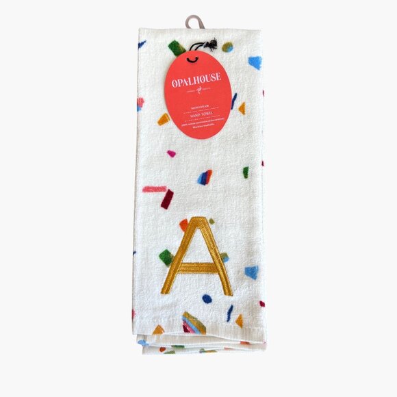 NEW Opalhouse Monogram "A" Hand Towel - Set of 2 - Picture 1 of 3